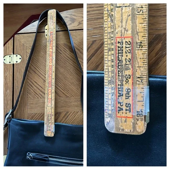 Vintage Coach Legacy Black Leather Shoulder Bag - Picture 14 of 15